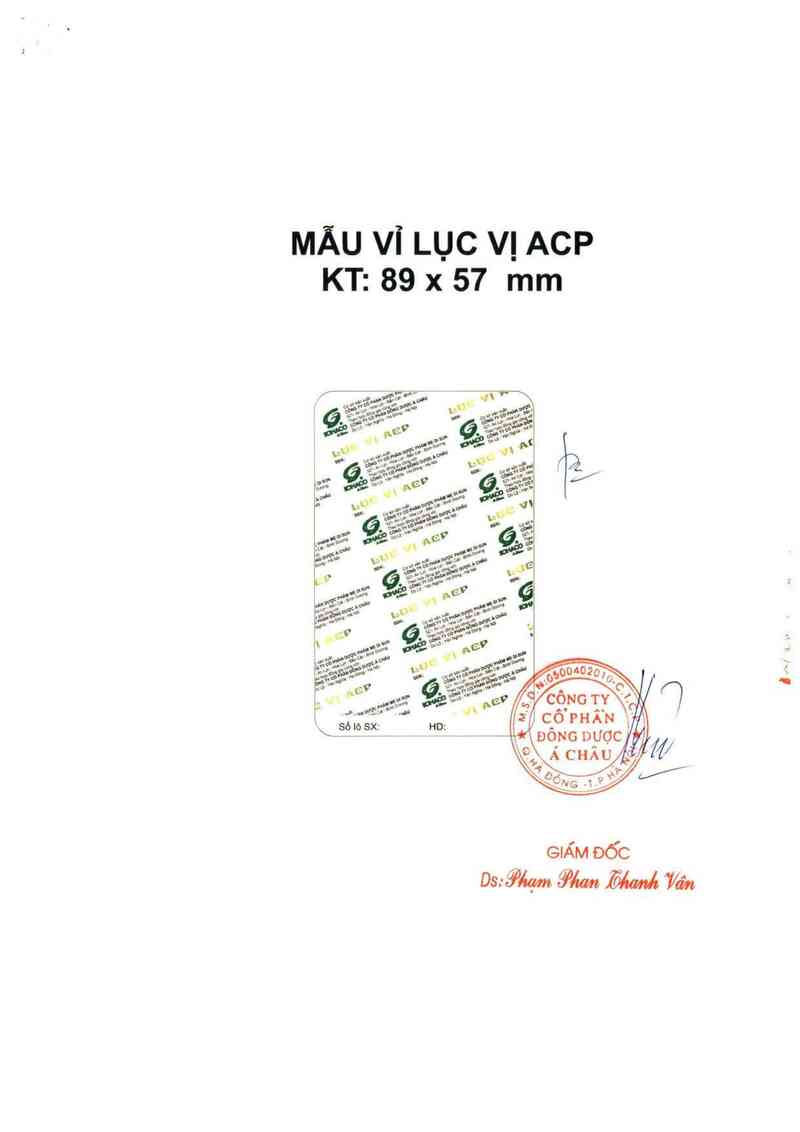 thông tin, cách dùng, giá thuốc Lục vị ACP - ảnh 1