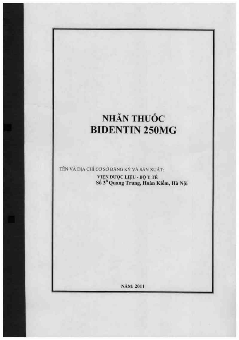 thông tin, cách dùng, giá thuốc Bidentin - ảnh 0