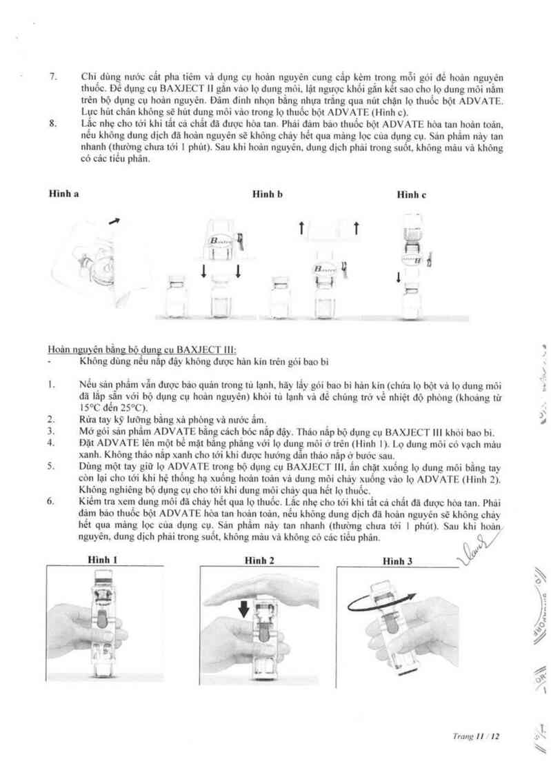 thông tin, cách dùng, giá thuốc Advate - ảnh 13