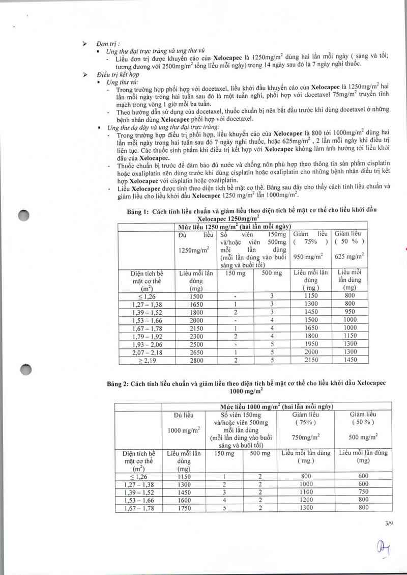 thông tin, cách dùng, giá thuốc Xelocapec - ảnh 4