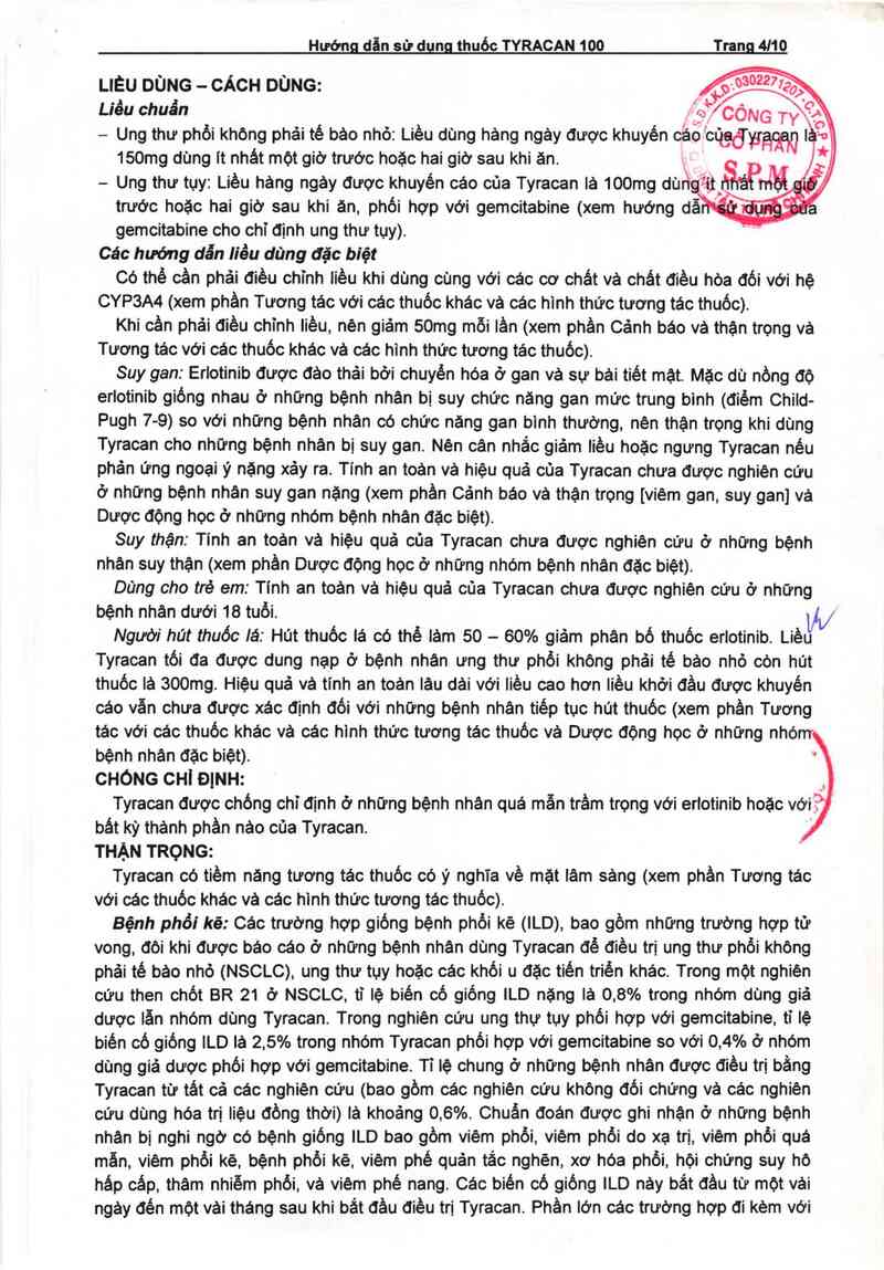 thông tin, cách dùng, giá thuốc Tyracan 100 - ảnh 4