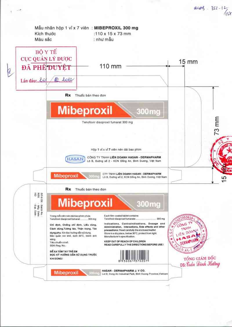 thông tin, cách dùng, giá thuốc Mibeproxil 300 mg - ảnh 0