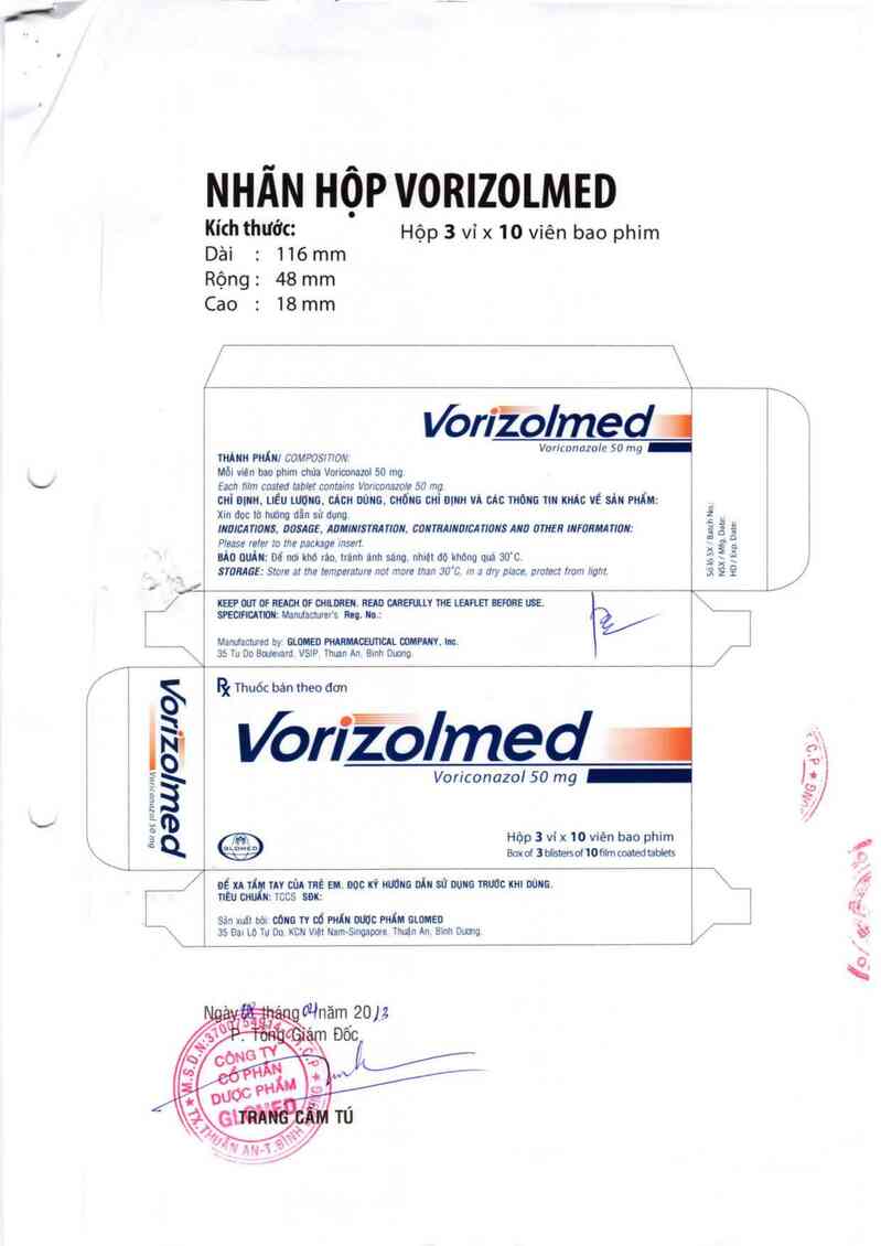 thông tin, cách dùng, giá thuốc Vorizolmed - ảnh 2