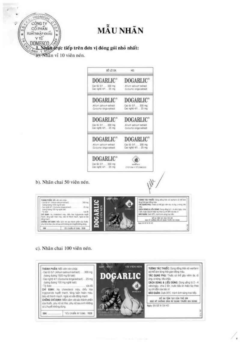 thông tin, cách dùng, giá thuốc Dogarlic - ảnh 0