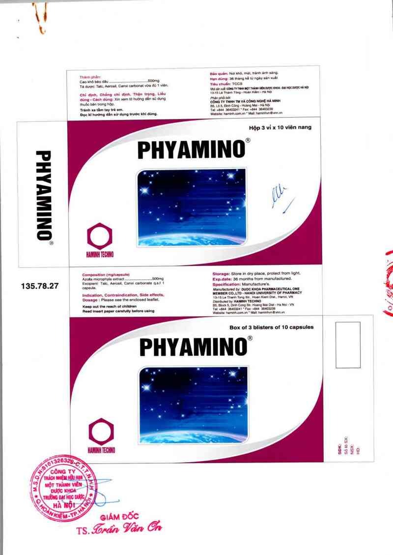 thông tin, cách dùng, giá thuốc Phyamino - ảnh 1