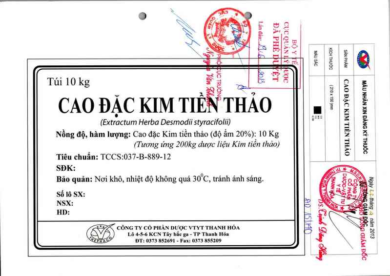 thông tin, cách dùng, giá thuốc Cao đặc kim tiền thảo - ảnh 0