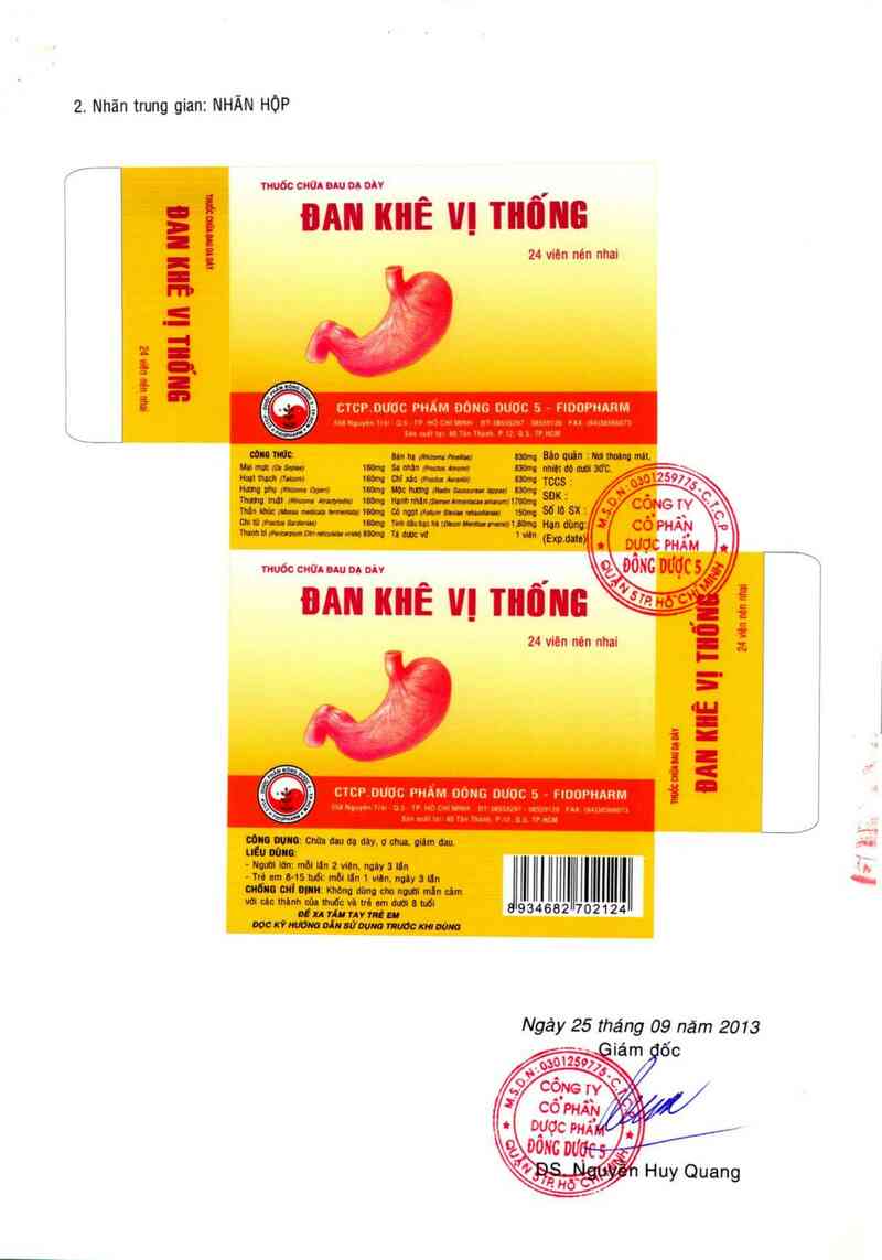 thông tin, cách dùng, giá thuốc Đan khê vị thống - ảnh 1