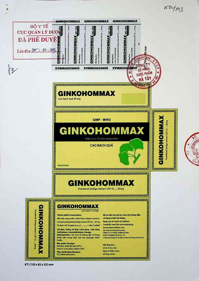 thông tin, cách dùng, giá thuốc Ginkohommax - ảnh 0