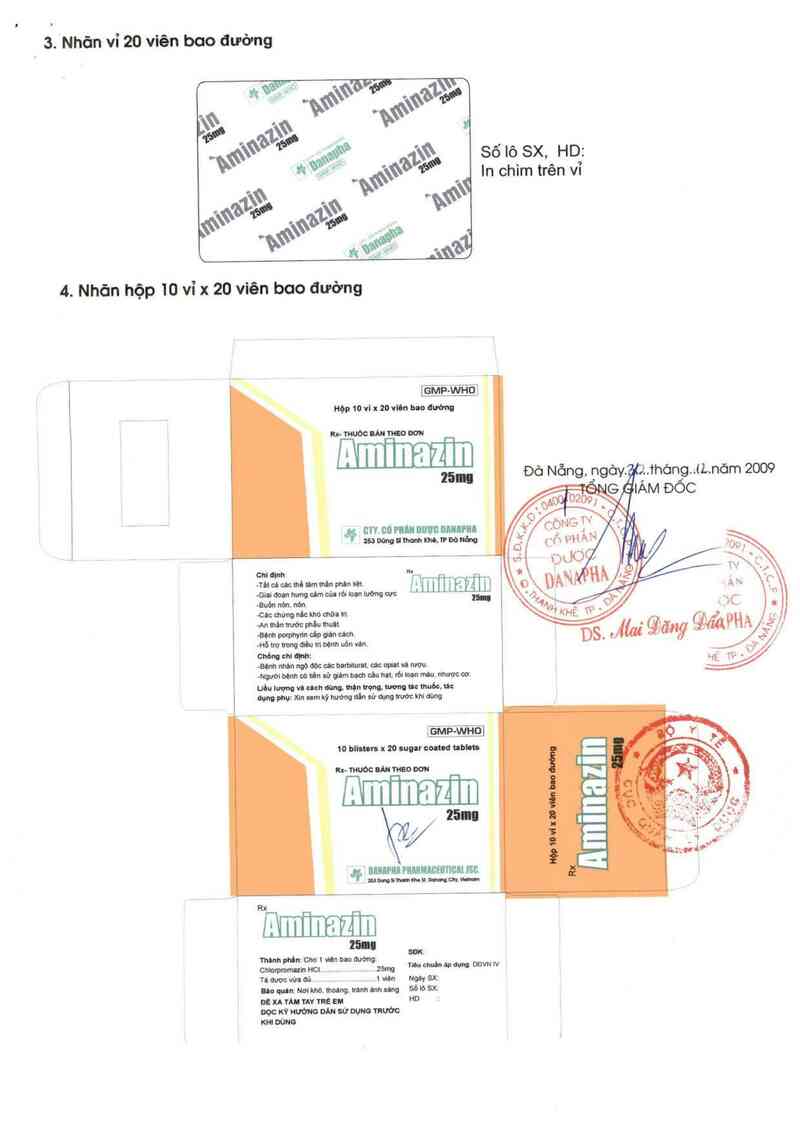 thông tin, cách dùng, giá thuốc Aminazin 25 mg - ảnh 0