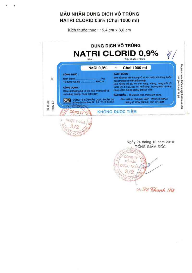 thông tin, cách dùng, giá thuốc Natri clorid 0,9% - ảnh 0