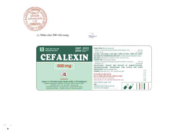 thông tin, cách dùng, giá thuốc Cefalexin 500 mg - ảnh 0