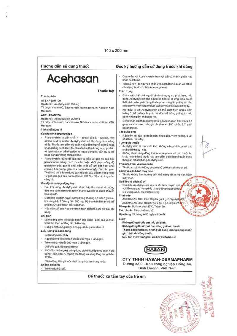 thông tin, cách dùng, giá thuốc Acehasan 200 - ảnh 2