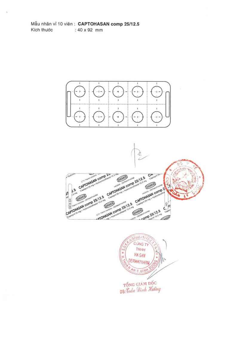 thông tin, cách dùng, giá thuốc Captohasan 25/12.5 - ảnh 2