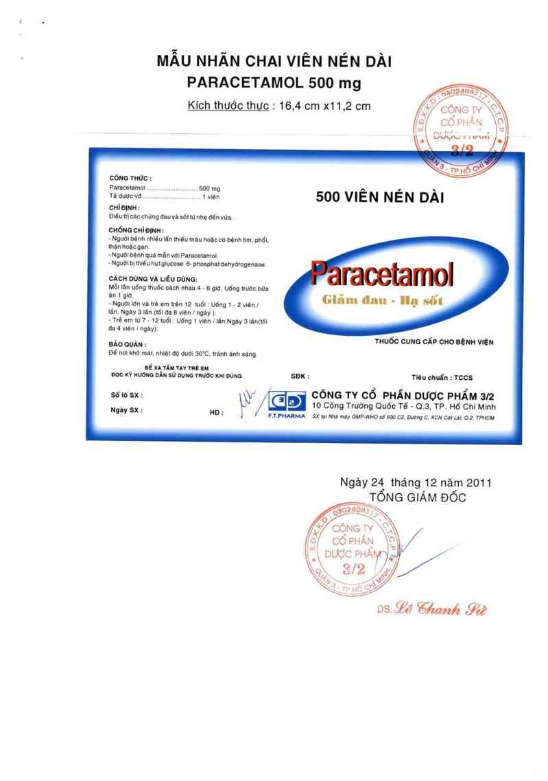 thông tin, cách dùng, giá thuốc Paracetamol 500mg - ảnh 2