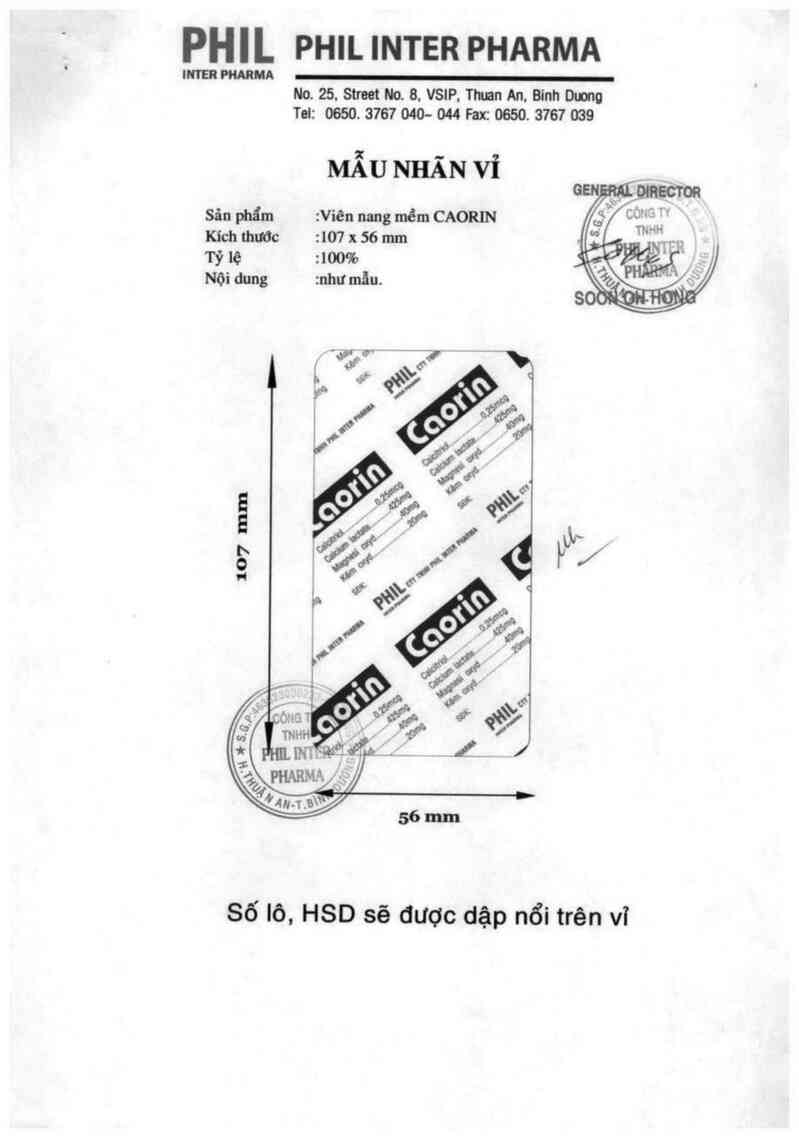 thông tin, cách dùng, giá thuốc Caorin - ảnh 1