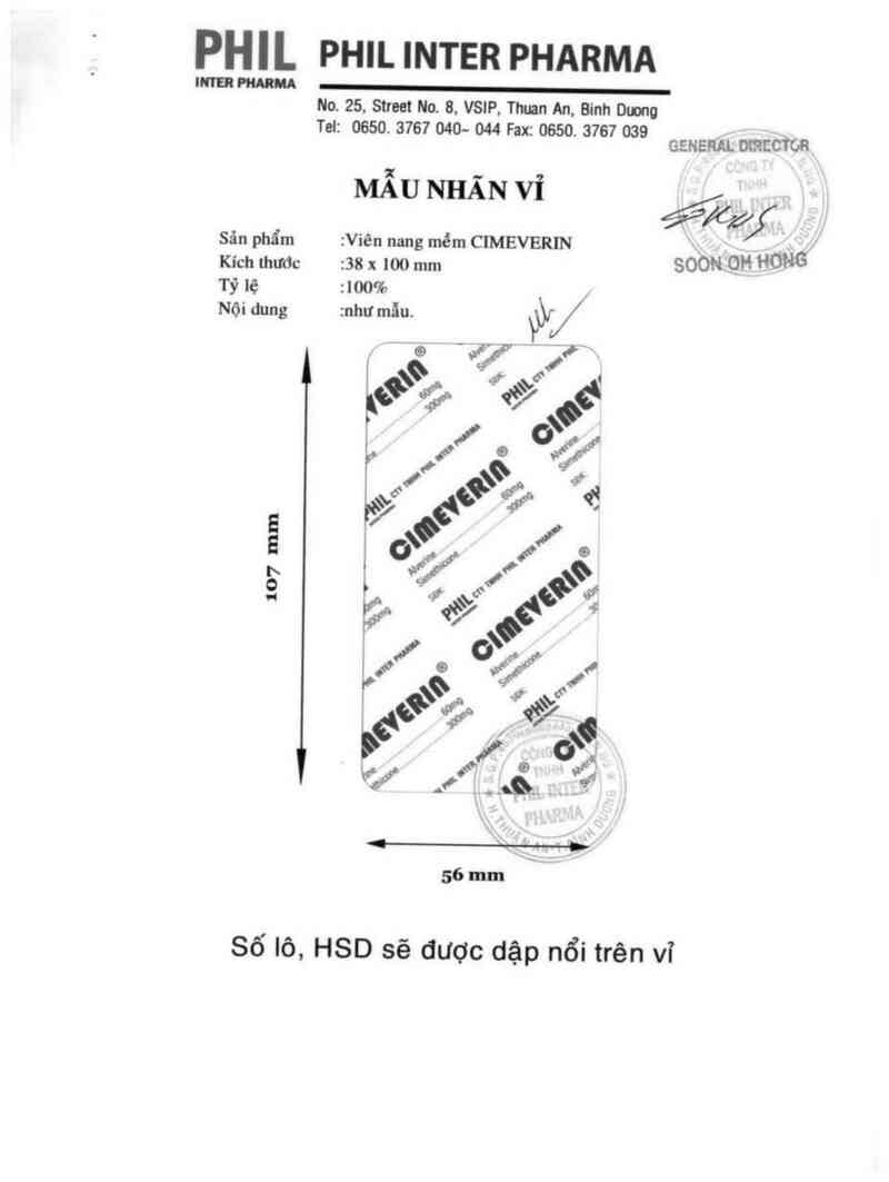 thông tin, cách dùng, giá thuốc Cimeverin - ảnh 2