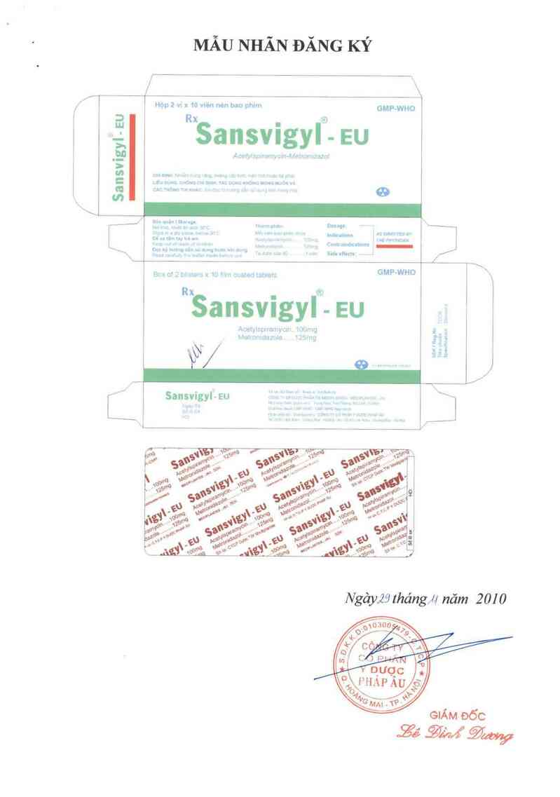 thông tin, cách dùng, giá thuốc Sansvigyl EU - ảnh 0