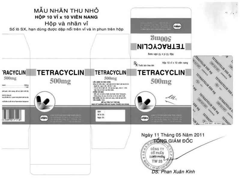 thông tin, cách dùng, giá thuốc Tetracyclin 500 mg - ảnh 0