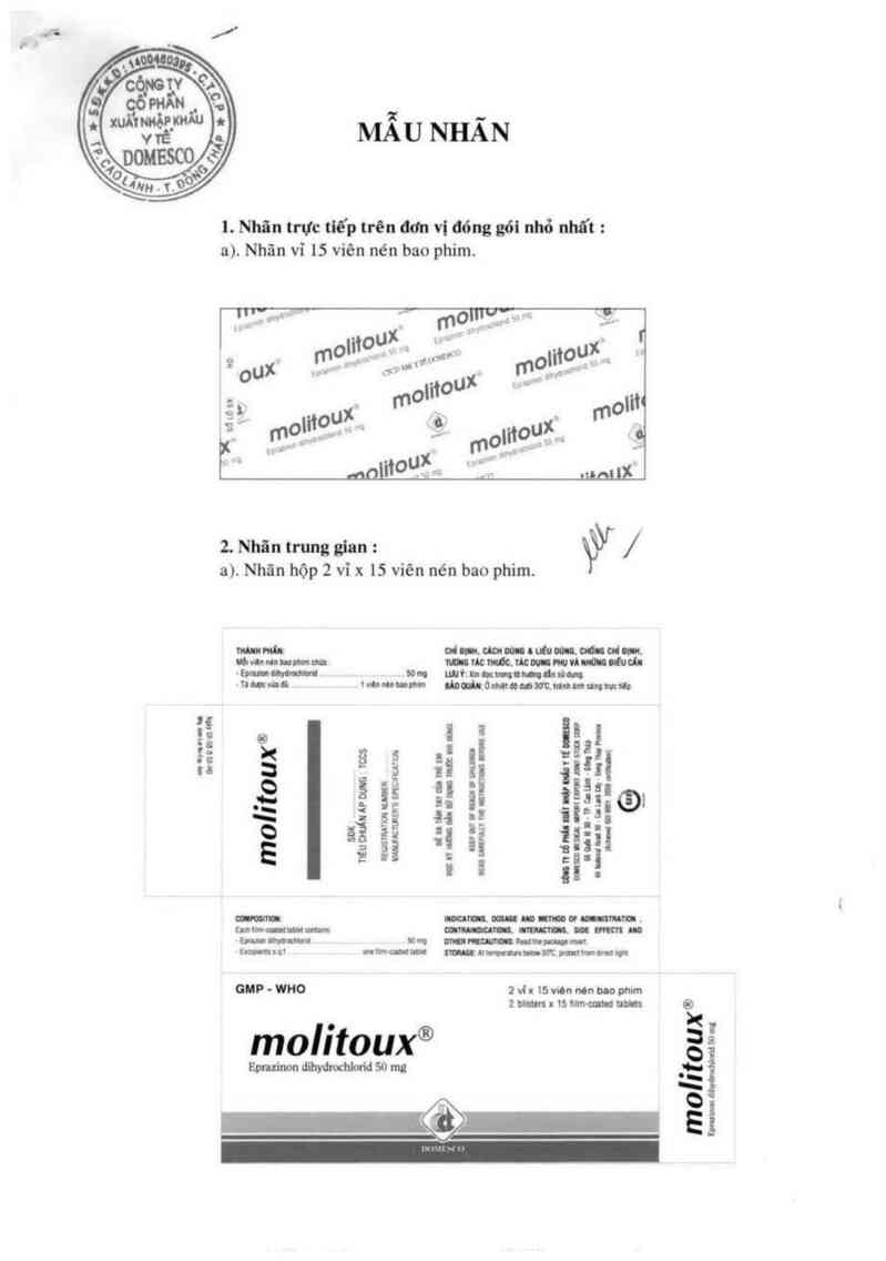 thông tin, cách dùng, giá thuốc Molitoux - ảnh 0