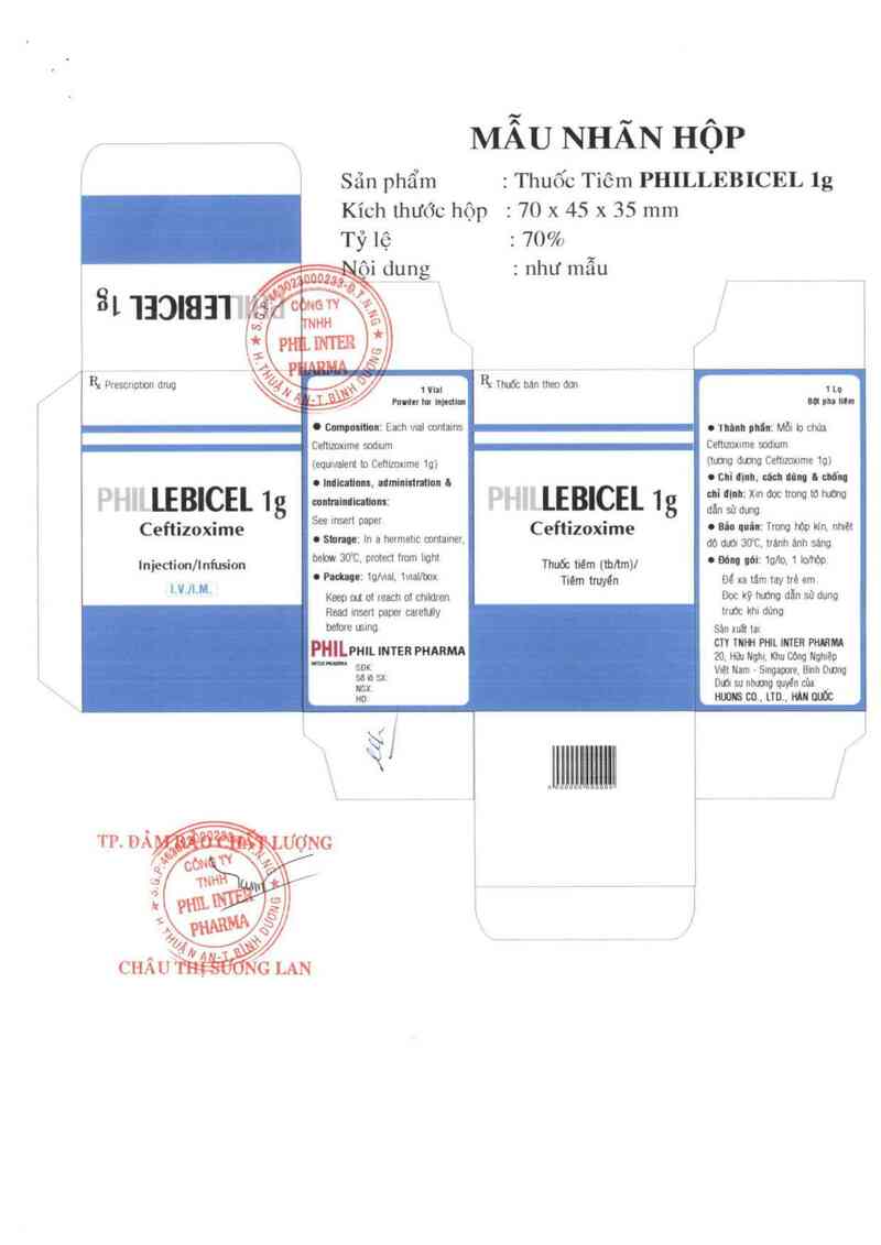 thông tin, cách dùng, giá thuốc Phillebicel 1g - ảnh 1