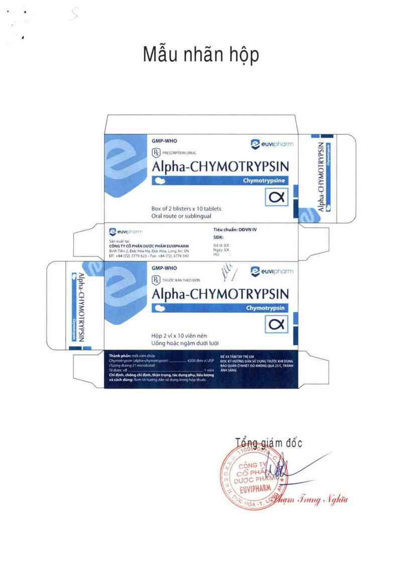 thông tin, cách dùng, giá thuốc Alpha chymotrypsin - ảnh 0