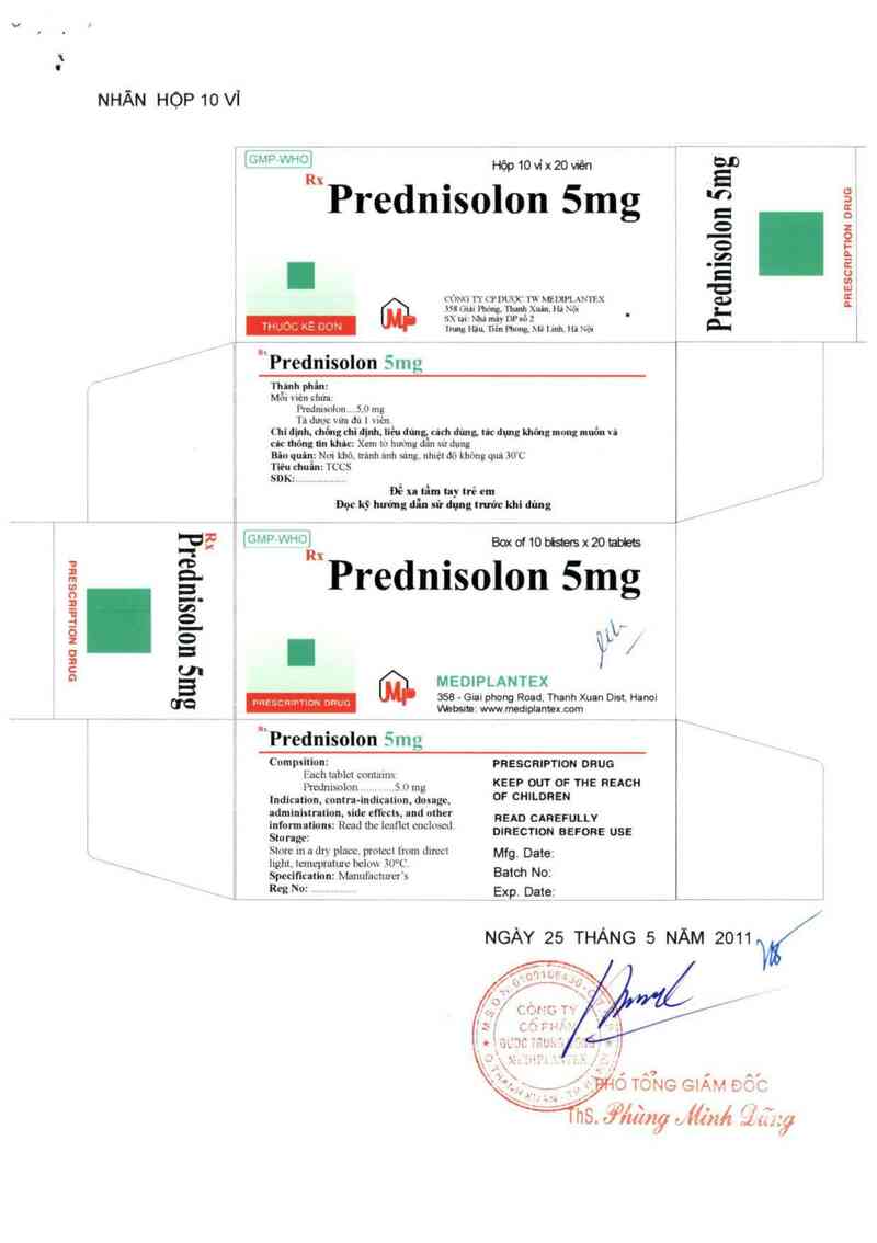 thông tin, cách dùng, giá thuốc Prednisolon - ảnh 0