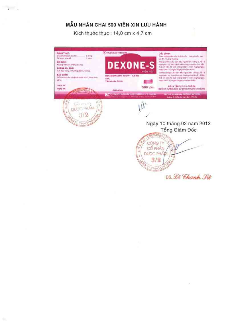 thông tin, cách dùng, giá thuốc Dexone - S - ảnh 0