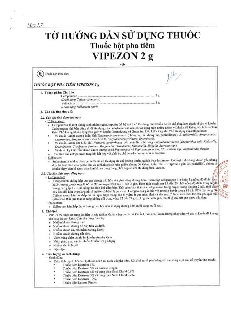 thông tin, cách dùng, giá thuốc Vipezon 2g - ảnh 2