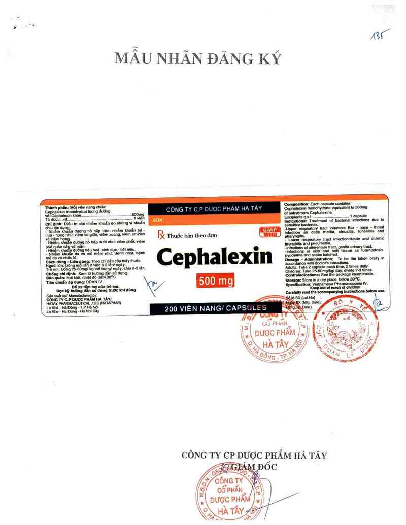 thông tin, cách dùng, giá thuốc Cephalexin 500 mg - ảnh 0