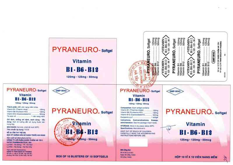 thông tin, cách dùng, giá thuốc Pyraneuro Softgel (Vitamin B1-B6-B12) - ảnh 0