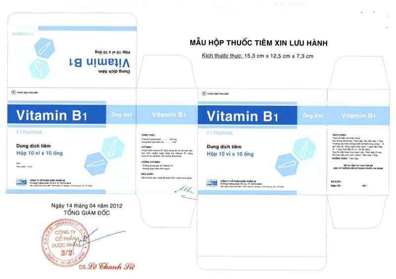 thông tin, cách dùng, giá thuốc Vitamin B1 - ảnh 0