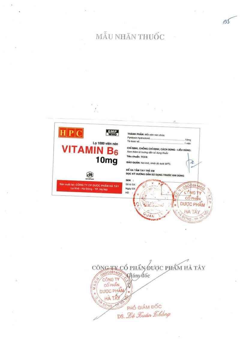 thông tin, cách dùng, giá thuốc Vitamin B6 10 mg - ảnh 0