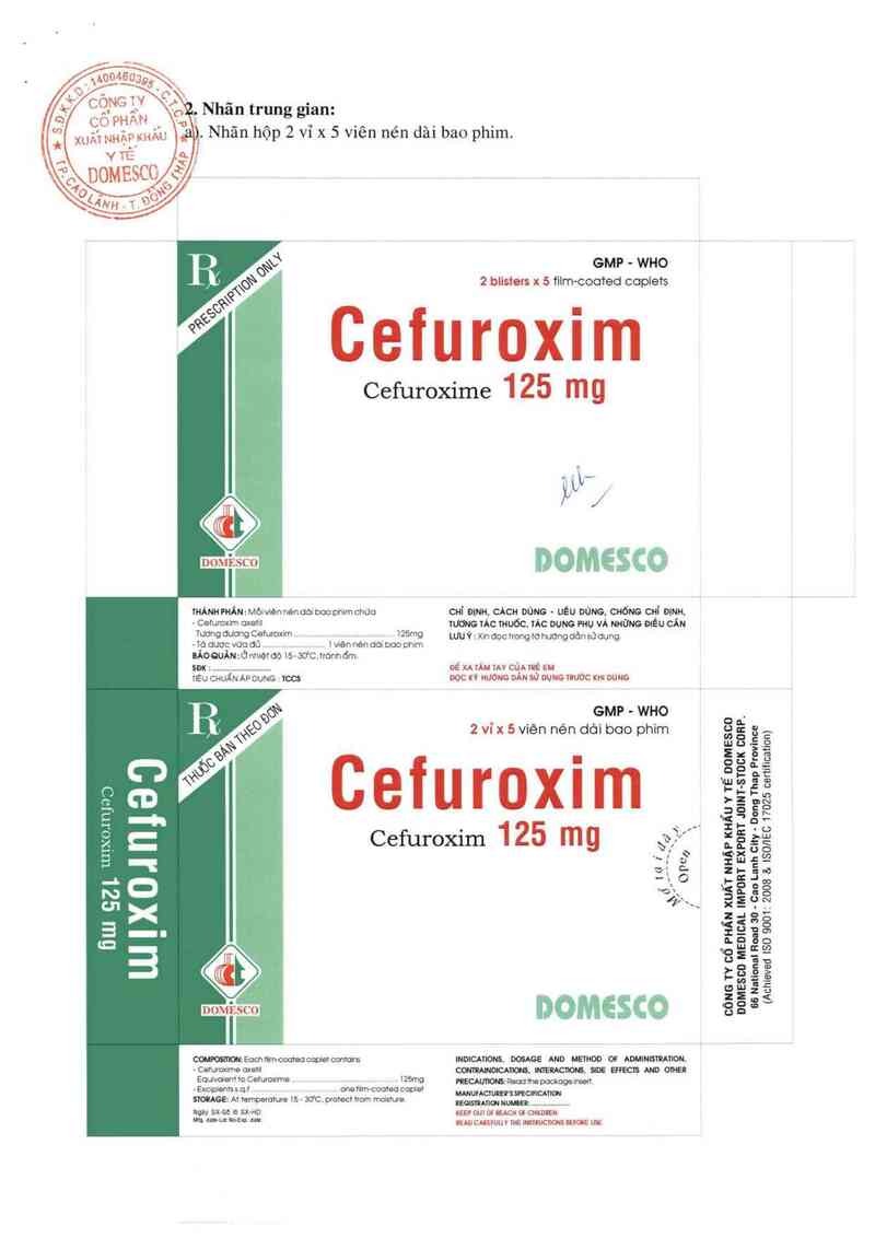 thông tin, cách dùng, giá thuốc Cefuroxim 125mg - ảnh 1