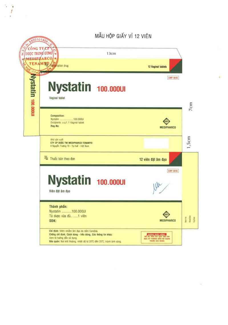 thông tin, cách dùng, giá thuốc Nystatin - ảnh 0