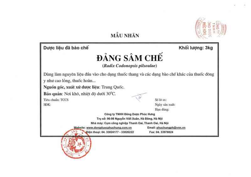 thông tin, cách dùng, giá thuốc Đảng sâm chế - ảnh 6