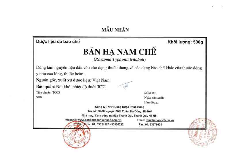 thông tin, cách dùng, giá thuốc Bán hạ nam chế - ảnh 2