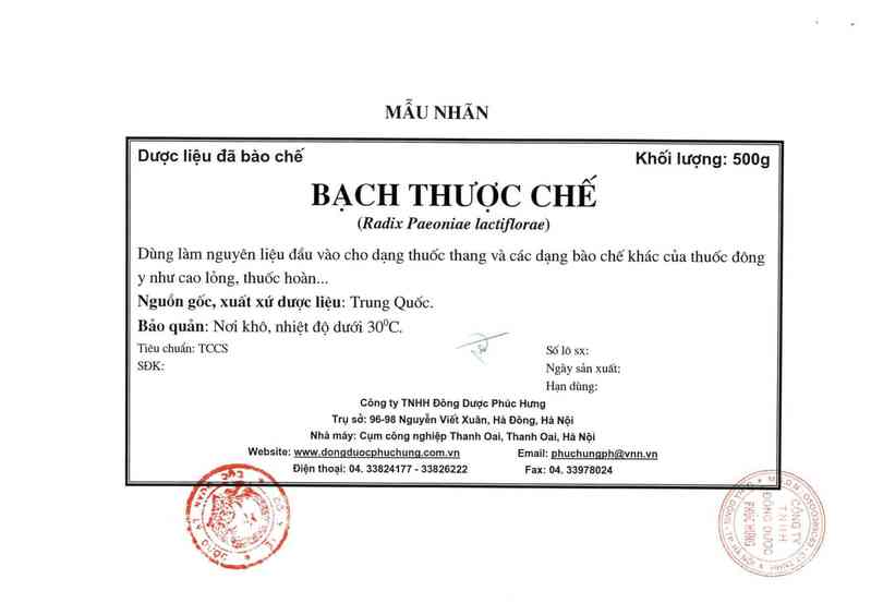 thông tin, cách dùng, giá thuốc Bạch thược chế - ảnh 10