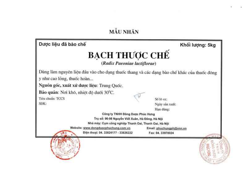 thông tin, cách dùng, giá thuốc Bạch thược chế - ảnh 14