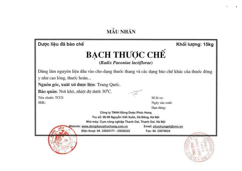 thông tin, cách dùng, giá thuốc Bạch thược chế - ảnh 16