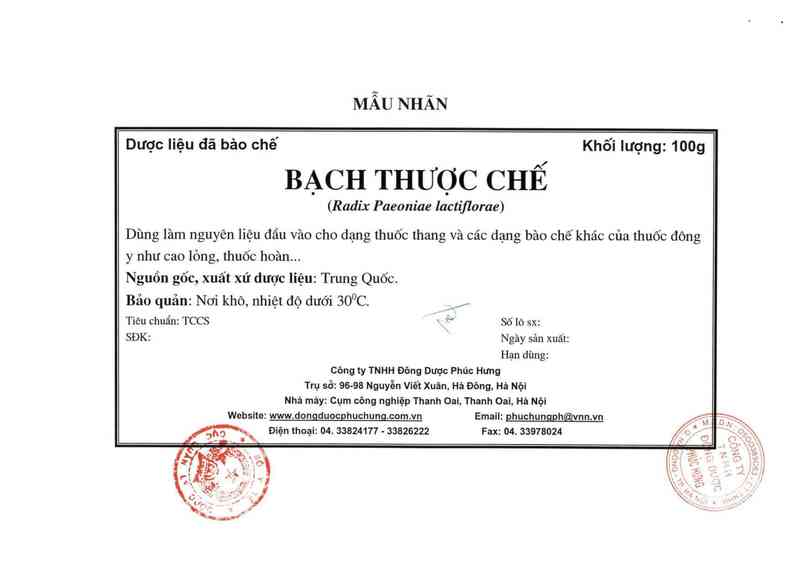 thông tin, cách dùng, giá thuốc Bạch thược chế - ảnh 8