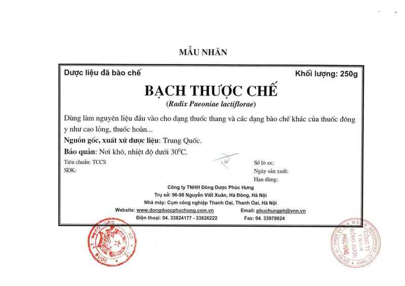 thông tin, cách dùng, giá thuốc Bạch thược chế - ảnh 9