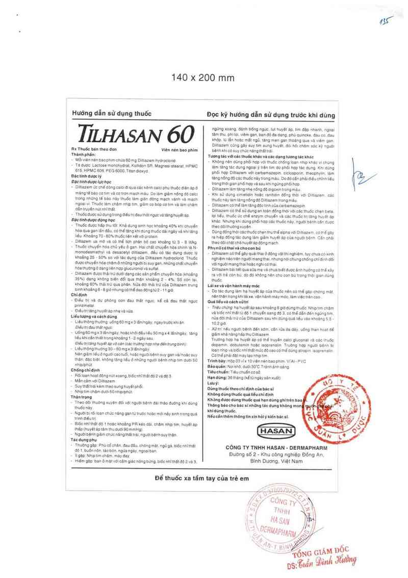 thông tin, cách dùng, giá thuốc Tilhasan 60 - ảnh 2