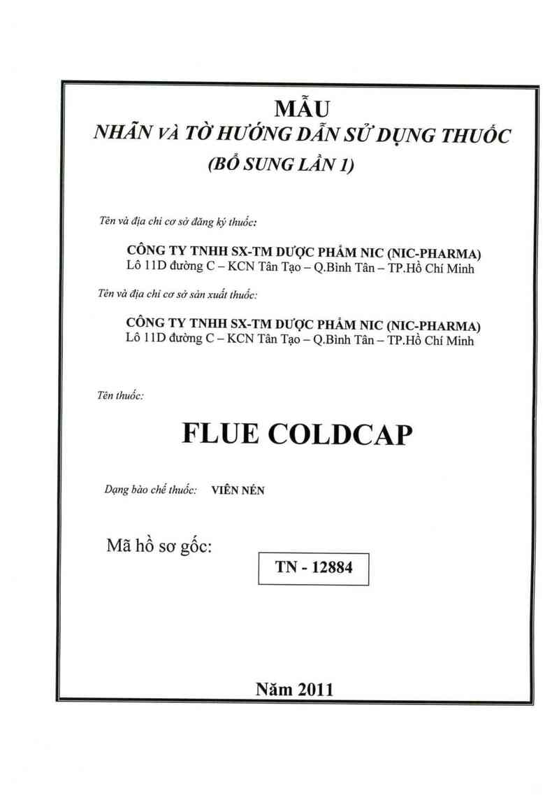 thông tin, cách dùng, giá thuốc Flue Coldcap - ảnh 0