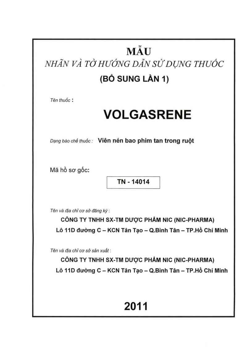 thông tin, cách dùng, giá thuốc Volgasrene - ảnh 0