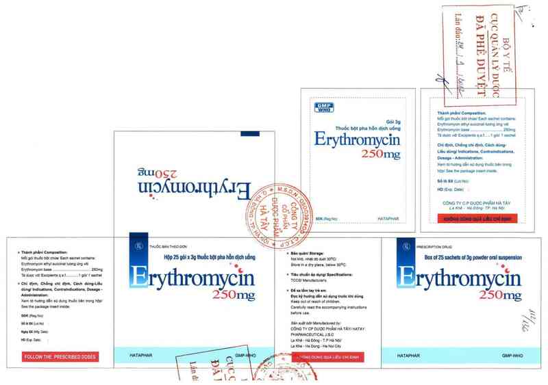 thông tin, cách dùng, giá thuốc Erythromycin 250 mg - ảnh 0