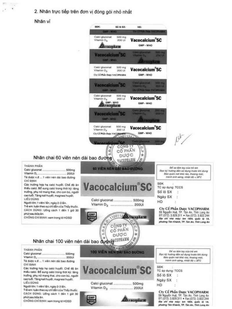 thông tin, cách dùng, giá thuốc Vacocalcium SC - ảnh 2