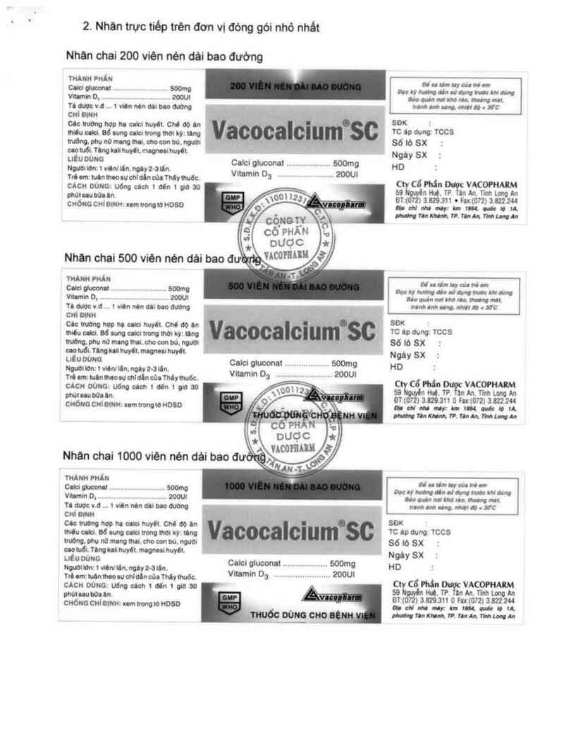 thông tin, cách dùng, giá thuốc Vacocalcium SC - ảnh 3