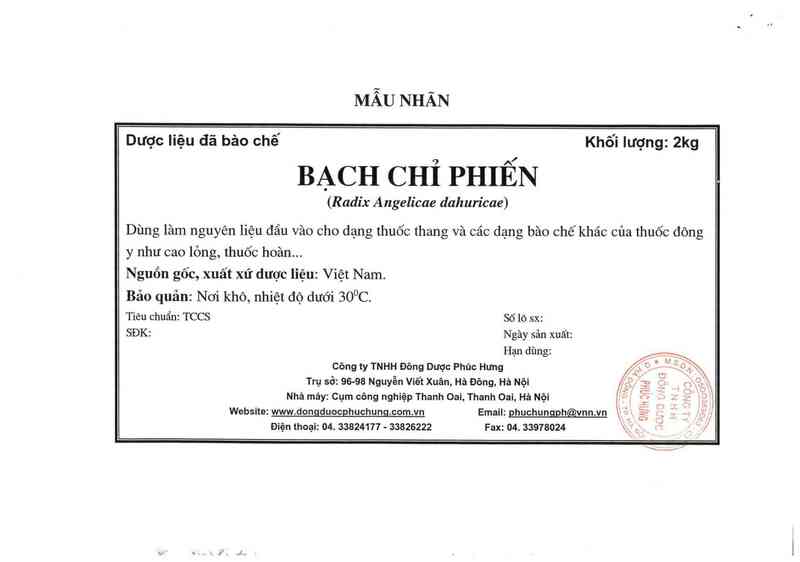 thông tin, cách dùng, giá thuốc Bạch chỉ phiến - ảnh 11