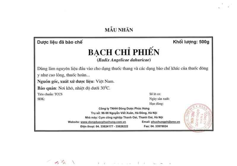 thông tin, cách dùng, giá thuốc Bạch chỉ phiến - ảnh 9