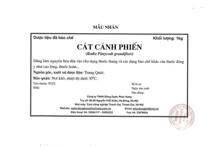 thông tin, cách dùng, giá thuốc Cát cánh phiến - ảnh 10